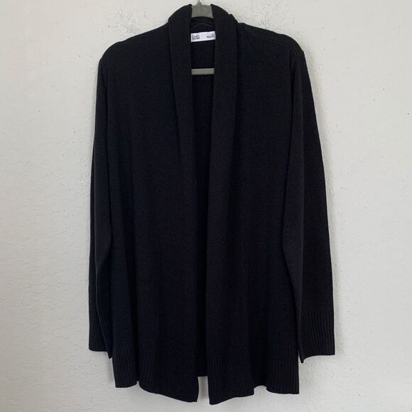 croft & barrow Sweaters - Croft & Barrow Women's Black Knit Open Front Cardigan Sweater Size XL
